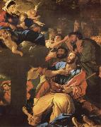 Nicolas Poussin The Virgin of the Pilar and its aparicion to San Diego of Large oil painting